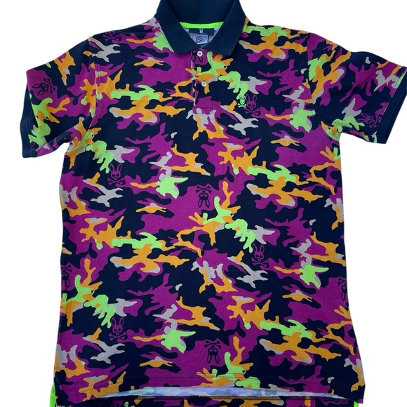 Psycho Bunny Other - Psycho Bunny Multicolor Camouflage Polo Shirt
Size 7 , 100% cotton .